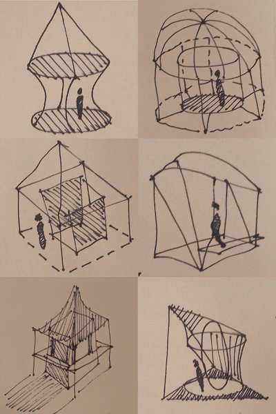Bocetos de esculturas habitables 1
